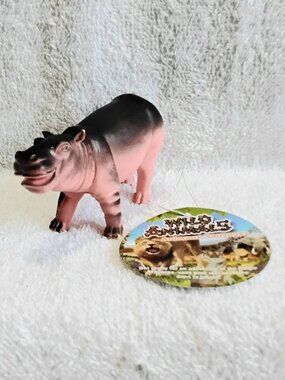4/$20 High Quality Large 4 1/2" Long Wild Animals Hippo BNWT!!